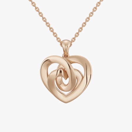 Infinity Heart Gold Pendant